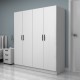 Ντουλάπα ρούχων Vivian  τετράφυλλη χρώμα λευκό 160x51,8x181εκ.
