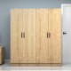 Ντουλάπα ρούχων Vivian  τετράφυλλη χρώμα φυσικό οξιάς 160x51,8x181εκ.