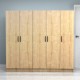 Ντουλάπα ρούχων Vivian  πεντάφυλλη χρώμα φυσικό οξιάς 200x51,8x181εκ.
