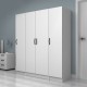 Ντουλάπα ρούχων Vivian  τετράφυλλη χρώμα λευκό 160x51,8x181εκ.