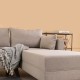 Γωνιακός καναπές Bella  δεξιά γωνία υφασμάτινος χρώμα κρεμ 275x165x85εκ.