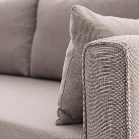 Γωνιακός καναπές Bella  αριστερή γωνία υφασμάτινος χρώμα κρεμ 275x165x85εκ.