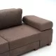 Καναπές - κρεβάτι πολυμορφικός Perenna  τριθέσιος υφασμάτινος χρώμα καφέ 233x93x83εκ.