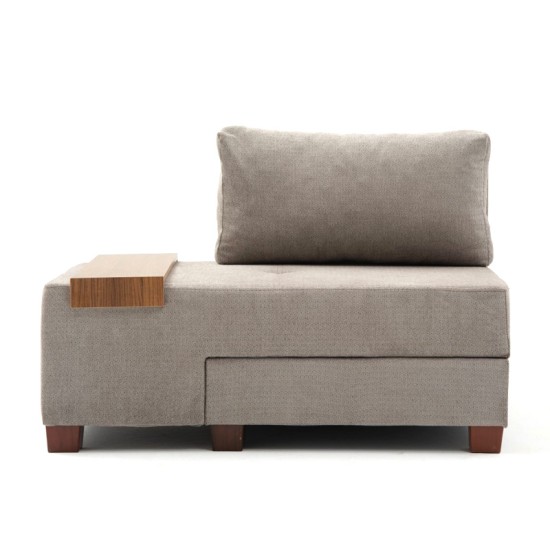 Πολυθρόνα - κρεβάτι Perenna  υφασμάτινη χρώμα γκρι 116x93x83εκ.