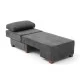 Πολυθρόνα - κρεβάτι Perenna  υφασμάτινη χρώμα ανθρακί 116x93x83εκ.