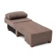 Πολυθρόνα - κρεβάτι Perenna  υφασμάτινη χρώμα καφέ 116x93x83εκ.