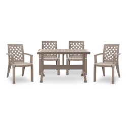 Σετ τραπεζαρία κήπου Callan  5τμχ πολυπροπυλενίου τραπέζι 120x70 - πολυθρόνα χρώμα cappuccino S_GP046-0002,2+GP046-0004,2x4 Σετ τραπεζαρία κήπου Callan  5τμχ πολυπροπυλενίου τραπέζι 120x70 - πολυθρόνα χρώμα cappuccino S_GP046-0002,2+GP046-0004,2x4