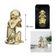 Διακοσμητική Μαϊμού από Δολομίτη 17 x 15 x 28 cm Χρώματος Χρυσό Home Deco Factory HD0006