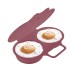 Διπλή Συσκευή Μαγειρέματος Αυγών για Φούρνο Μικροκυμάτων Χρώματος Μπορντό Cook Concept KC2152