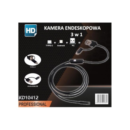 Ενδοσκοπική Κάμερα με Καλώδιο 5 m και Φωτισμό LED Kraft-Dele KD-10412