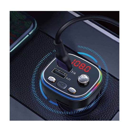 FM Transmitter Αυτοκινήτου και Φορτιστής με Bluetooth 2xUSB/Micro SD MP3 Hoppline HOP1001338