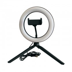 Φωτογραφικό Φωτιστικό LED Δαχτυλίδι Selfie 20 cm με Βάση Κινητού GEM BN2284