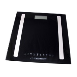 Ηλεκτρονική Ζυγαριά Μπάνιου Λιπομετρητής με Bluetooth 8 σε 1 Esperanza Χρώματος Μαύρο EBS016K