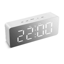 Ρολόι - Ξυπνητήρι Καθρέπτης με Θερμόμετρο Bass Polska BP-BH11110