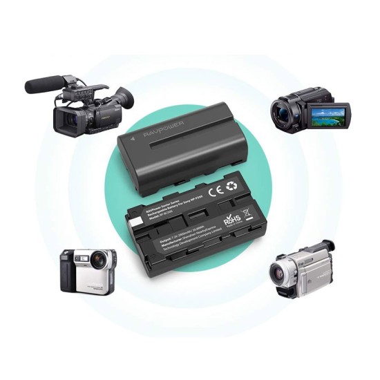 Σετ Επαναφορτιζόμενες Μπαταρίες Φωτογραφικών Μηχανών Sony 2900 mAh 7.2 V 2 τμχ RAVPower RP-BC006