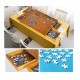 Ξύλινο Τραπέζι Παζλ για 1500 τμχ με 4 Συρτάρια 80 x 65 x 7 cm Costway CB10439