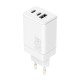 Φορτιστής Ταξιδίου Ταχείας Φόρτισης Maxlife MXTC-08-65ACC με Τριπλή Έξοδο USB A & USB C PD + QC 65W Λευκό Φορτιστής Ταξιδίου Ταχείας Φόρτισης Maxlife MXTC-08-65ACC με Τριπλή Έξοδο USB A & USB C PD + QC 65W Λευκό