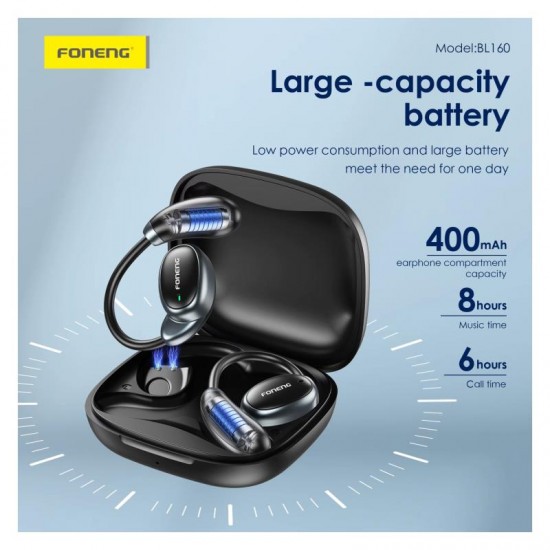 True Wireless Ακουστικά Bluetooth Foneng OWS BL160 Μαύρο True Wireless Ακουστικά Bluetooth Foneng OWS BL160 Μαύρο