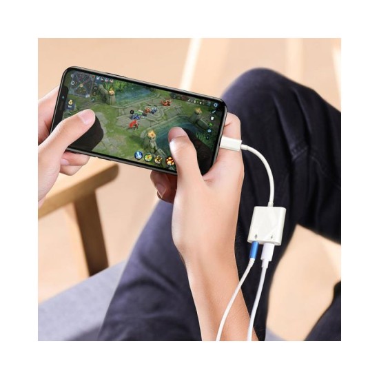 Αντάπτορας Joyroom S-Y105 Lightning Αρσενικό σε 3.5mm Θηλυκό & Lightning Θηλυκό Λευκό Αντάπτορας Joyroom S-Y105 Lightning Αρσενικό σε 3.5mm Θηλυκό & Lightning Θηλυκό Λευκό