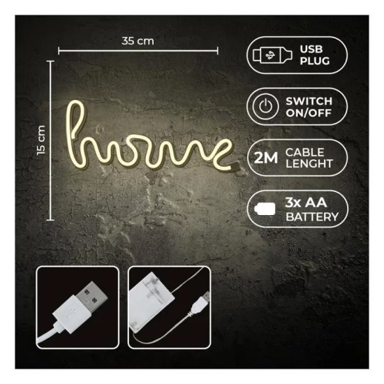 Neon LED Forever Light FLNE21 HOME (USB/Μπαταρίας & On/Off) Θερμό Λευκό Neon LED Forever Light FLNE21 HOME (USB/Μπαταρίας & On/Off) Θερμό Λευκό