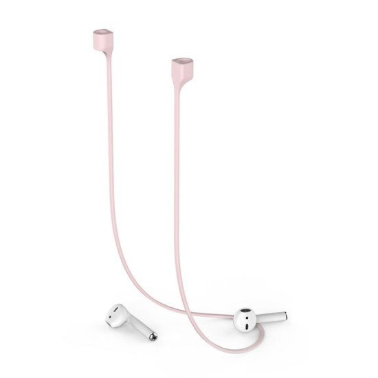 Strap Λαιμού Σιλικόνης AhaStyle PT74 Apple AirPods Magnetic Ροζ