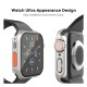 Θήκη PC με Tempered Glass Ahastyle WG115 Apple Watch 7/8/9 45mm Upgrade σε Ultra Μαύρο