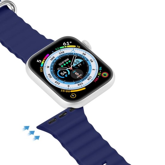 Λουράκι Σιλικόνης Dux Ducis OceanWave Bracelet Apple Watch (38/ 40/ 41mm) Σκούρο Μπλε Λουράκι Σιλικόνης Dux Ducis OceanWave Bracelet Apple Watch (38/ 40/ 41mm) Σκούρο Μπλε