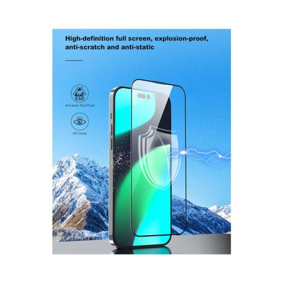 Tempered Glass Full Face Anti-Static Devia Apple iPhone 14 Pro Van Μαύρο (1 τεμ.) Tempered Glass Full Face Anti-Static Devia Apple iPhone 14 Pro Van Μαύρο (1 τεμ.)