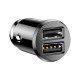 Φορτιστής Αυτοκινήτου Baseus Grain με Διπλή Έξοδο 2xUSB A Μαύρο Φορτιστής Αυτοκινήτου Baseus Grain με Διπλή Έξοδο 2xUSB A Μαύρο