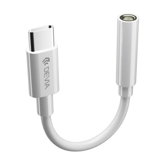 Αντάπτορας Devia EC608 USB C Αρσενικό σε 3.5mm Θηλυκό για Φόρτιση & Hands Free Smart Λευκό Αντάπτορας Devia EC608 USB C Αρσενικό σε 3.5mm Θηλυκό για Φόρτιση & Hands Free Smart Λευκό