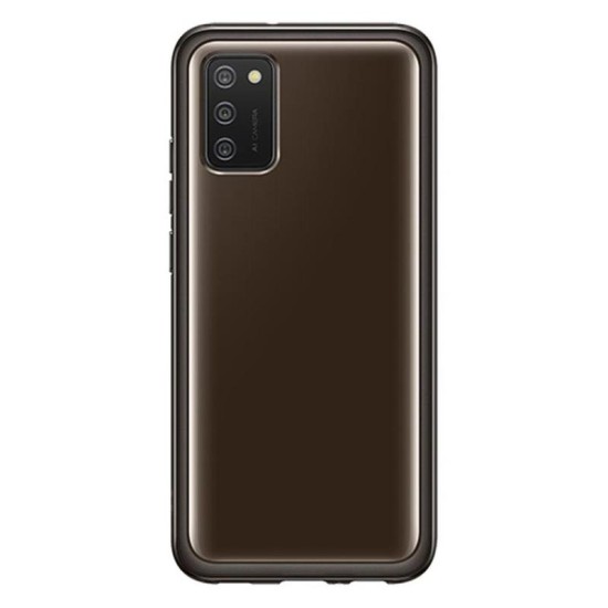 Θήκη Soft Clear Cover Samsung EF-QA026TBEG A025F Galaxy A02s Διάφανο-Μαύρο Θήκη Soft Clear Cover Samsung EF-QA026TBEG A025F Galaxy A02s Διάφανο-Μαύρο