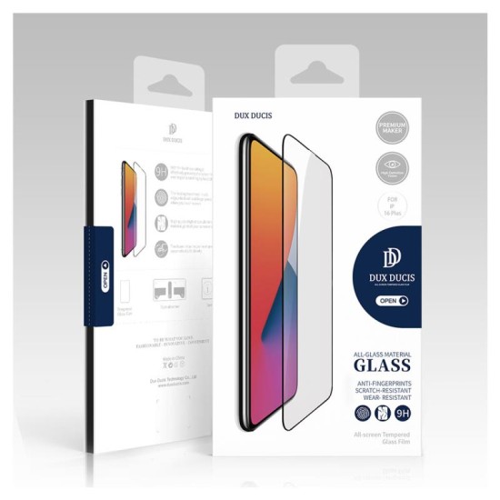 Tempered Glass Full Face Dux Ducis Apple iPhone 16 Plus Μαύρο (1 τεμ.) Tempered Glass Full Face Dux Ducis Apple iPhone 16 Plus Μαύρο (1 τεμ.)