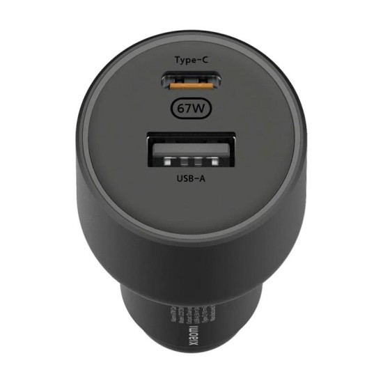 Φορτιστής Αυτοκινήτου Xiaomi Mi με Διπλή Έξοδο USB A & USB C GaN 67W Μαύρο Φορτιστής Αυτοκινήτου Xiaomi Mi με Διπλή Έξοδο USB A & USB C GaN 67W Μαύρο