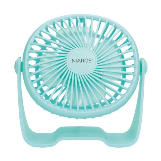 Επιτραπέζιος Ανεμιστήρας Niaros Alua USB 3W Mini Τιρκουάζ