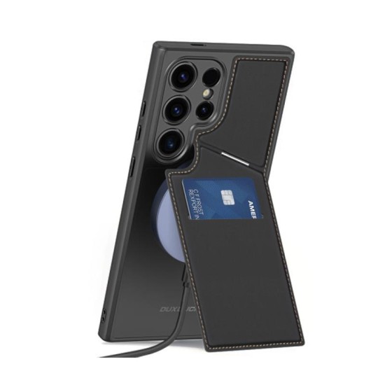 Θήκη Δερμάτινη Dux Ducis Rafi II Mag 3 σε 1 MagSafe RFID Blocker Samsung S928B Galaxy S24 Ultra 5G με Stand Μαύρο Θήκη Δερμάτινη Dux Ducis Rafi II Mag 3 σε 1 MagSafe RFID Blocker Samsung S928B Galaxy S24 Ultra 5G με Stand Μαύρο