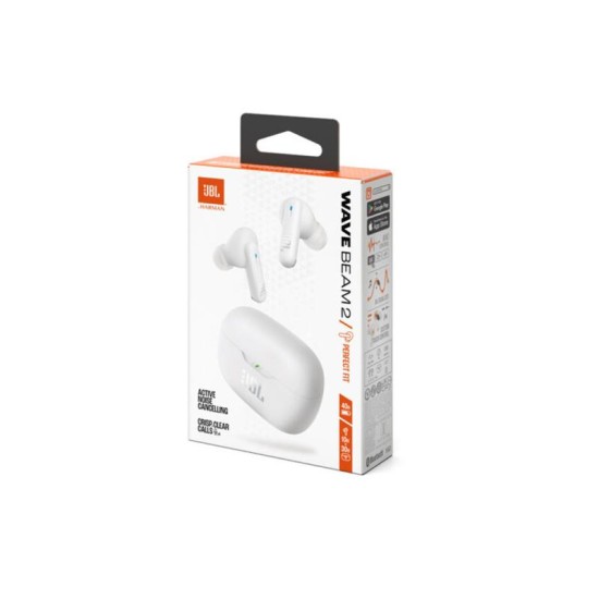 True Wireless Ακουστικά Bluetooth JBL Wave Beam 2 Λευκό