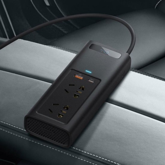 Inverter Αυτοκινήτου Baseus 12V σε 220V & Διπλή Έξοδο USB A, USB C 150W BS-CI15-02 Μαύρο Inverter Αυτοκινήτου Baseus 12V σε 220V & Διπλή Έξοδο USB A, USB C 150W BS-CI15-02 Μαύρο