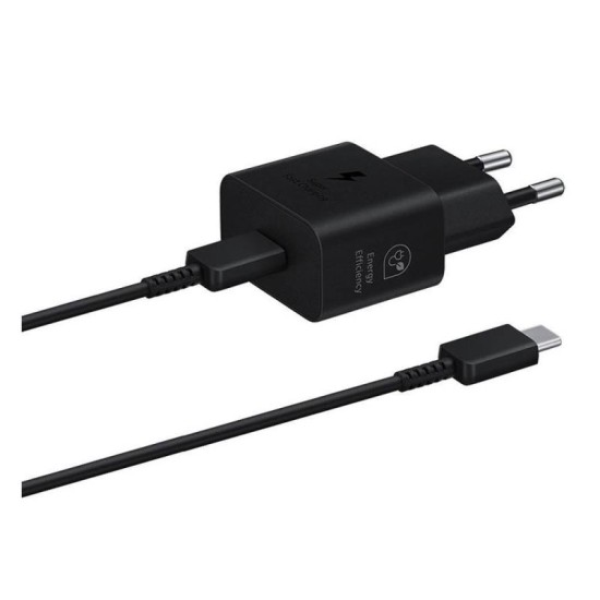Φορτιστής Ταξιδίου Ταχείας Φόρτισης Samsung EP-T2510XBEG με Έξοδο USB C 25W 3A & Καλώδιο USB C Μαύρο Φορτιστής Ταξιδίου Ταχείας Φόρτισης Samsung EP-T2510XBEG με Έξοδο USB C 25W 3A & Καλώδιο USB C Μαύρο