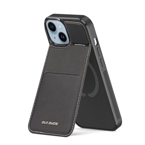 Θήκη Δερμάτινη Dux Ducis Rafi Mag 3 σε 1 MagSafe RFID Blocker Apple iPhone 15 με Stand Μαύρο Θήκη Δερμάτινη Dux Ducis Rafi Mag 3 σε 1 MagSafe RFID Blocker Apple iPhone 15 με Stand Μαύρο