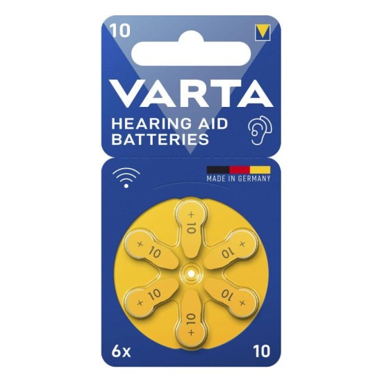 Μπαταρία Ακουστικών Βαρηκοΐας Varta 10 (6 τεμ.) Μπαταρία Ακουστικών Βαρηκοΐας Varta 10 (6 τεμ.)