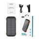 Ηλιακός Φορτιστής Ανάγκης Choetech B658 10000mAh με 2 Θύρες USB A & 1 Θύρα USB C Μαύρο Πορτοκαλί Ηλιακός Φορτιστής Ανάγκης Choetech B658 10000mAh με 2 Θύρες USB A & 1 Θύρα USB C Μαύρο Πορτοκαλί