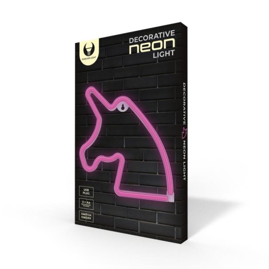 Neon LED Forever Light FLNEO1 UNICORN (USB/Μπαταρίας & On/Off) Ροζ Neon LED Forever Light FLNEO1 UNICORN (USB/Μπαταρίας & On/Off) Ροζ