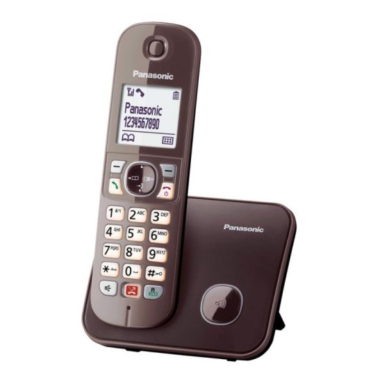 Ασύρματο Τηλέφωνο Panasonic KX-TG6851 Καφέ Ασύρματο Τηλέφωνο Panasonic KX-TG6851 Καφέ
