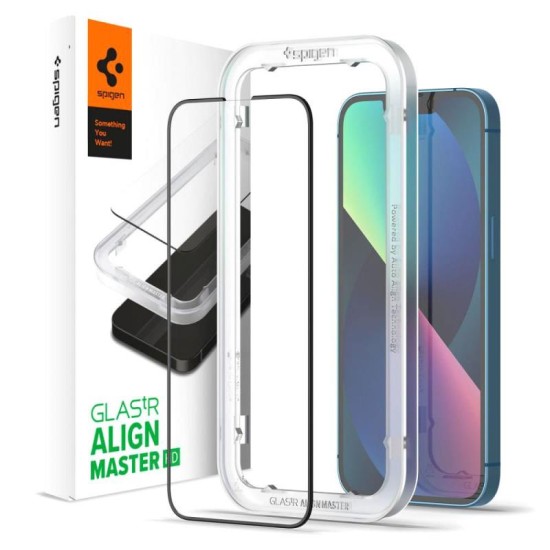 Tempered Glass Full Face Spigen Glas.tR Align Master FC Apple iPhone 13/ 13 Pro/ 14/ 16e Μαύρο Tempered Glass Full Face Spigen Glas.tR Align Master FC Apple iPhone 13/ 13 Pro/ 14/ 16e Μαύρο