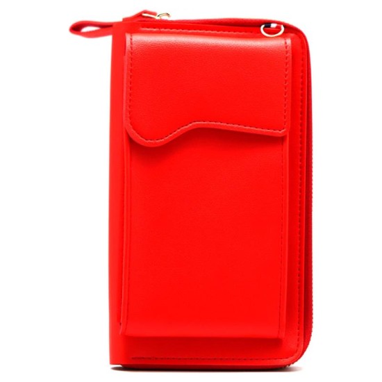 Universal Πορτοφόλι-Θήκη Crossbody inos για Smartphones έως 6,3'' Κόκκινο Universal Πορτοφόλι-Θήκη Crossbody inos για Smartphones έως 6,3'' Κόκκινο