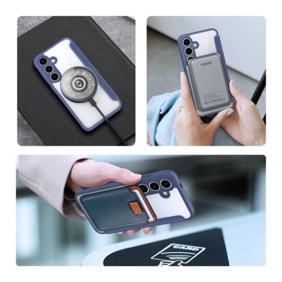 Θήκη Flip Dux Ducis Skin X Pro Wallet με Μαγνητικό Stand Samsung S931B Galaxy S25 5G Μπλε