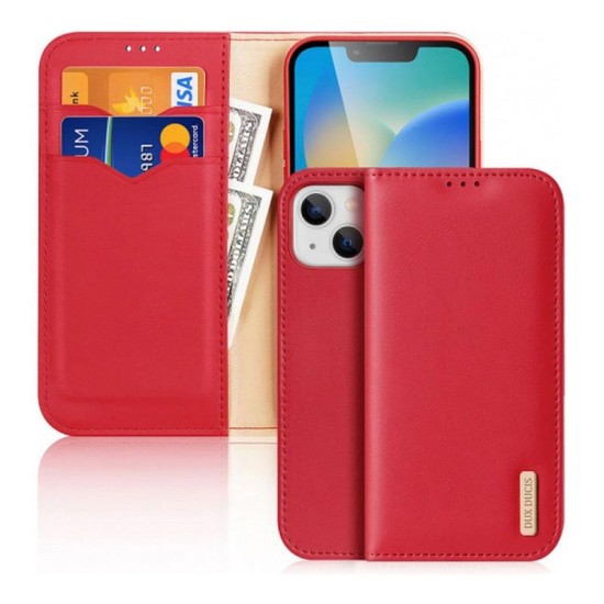 Θήκη Δερμάτινη Dux Ducis Hivo RFID Wallet Apple iPhone 15 Plus Κόκκινο Θήκη Δερμάτινη Dux Ducis Hivo RFID Wallet Apple iPhone 15 Plus Κόκκινο