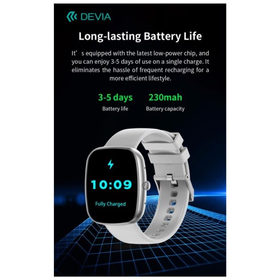 Smartwatch Devia WT5 1.83" Γκρι Smartwatch Devia WT5 1.83" Γκρι