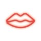 Neon LED Forever Light FLNEO8 LIPS (USB/Μπαταρίας & On/Off) Κόκκινο