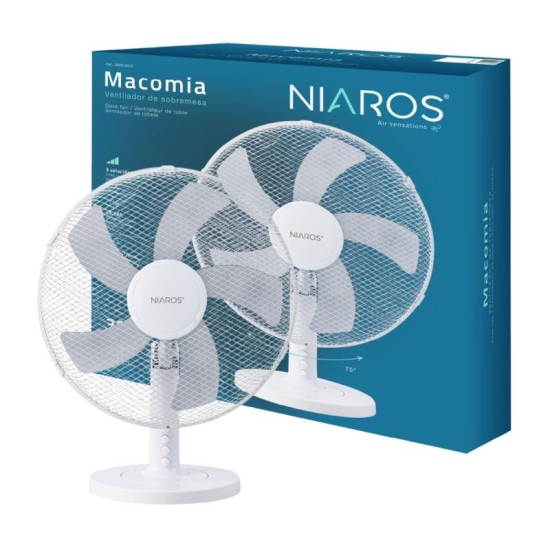 Επιτραπέζιος Ανεμιστήρας Niaros Macomia 35W Λευκό Επιτραπέζιος Ανεμιστήρας Niaros Macomia 35W Λευκό